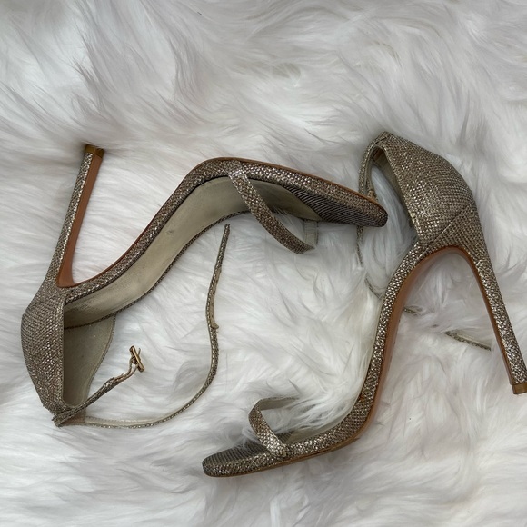 STUART WEITZMAN NUDIST SHIMMER HEELED SANDALS 120MM - Picture 10 of 12